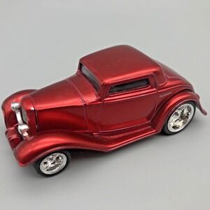 Jada Toys '32 1932 Ford Red Coupe Diecast 1/64 Scale Rubber Tires